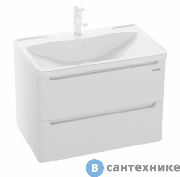 картинка Тумба под раковину Grossman АДЕЛЬ-70 см подвесная, с 2-я ящ. белая (под ум. Адель-70)