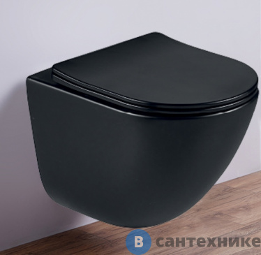 картинка Унитаз подвесной ESBANO LOTUS (Matt Black)