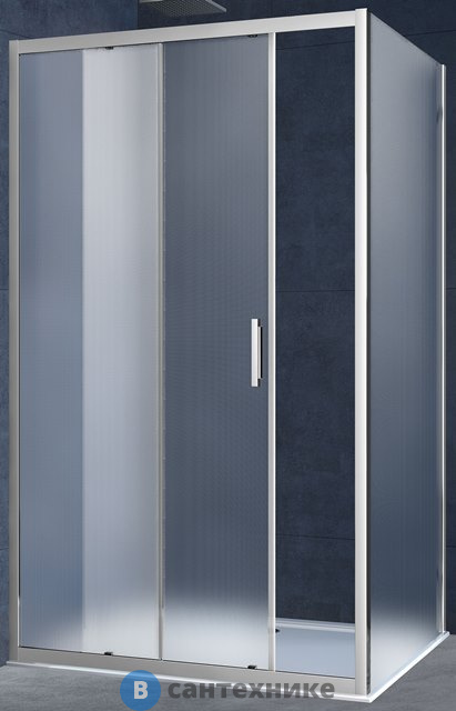 Душевой уголок Vincea Alpha VSR-3AL8013MT, 1300*800, хром, стекло текстурное, без поддона