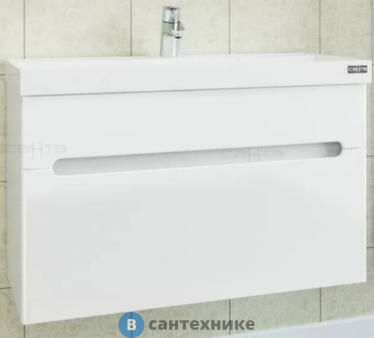 Тумба под раковину СанТа Лондон-80 2 ящ, подвес. для ум. Classic 80 (224004л)