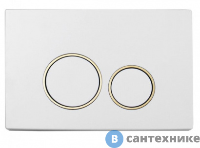 картинка Кнопка смыва Boheme 660 для инсталляции, пластик white gold, круглая