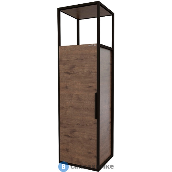 Пенал Grossman ЛОФТ-40 см подвесной, универсальный веллингтон/металл чёрный