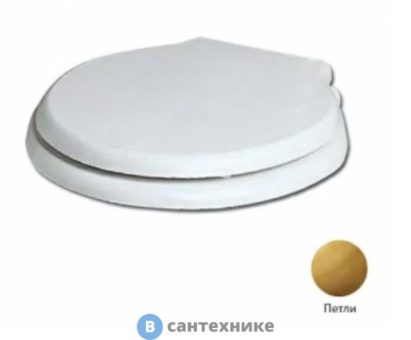 Сиденье AZZURRA Giunone-Jubilaeum для унитаза белое, шарниры золото (микролифт) (1800/F bi/oro)