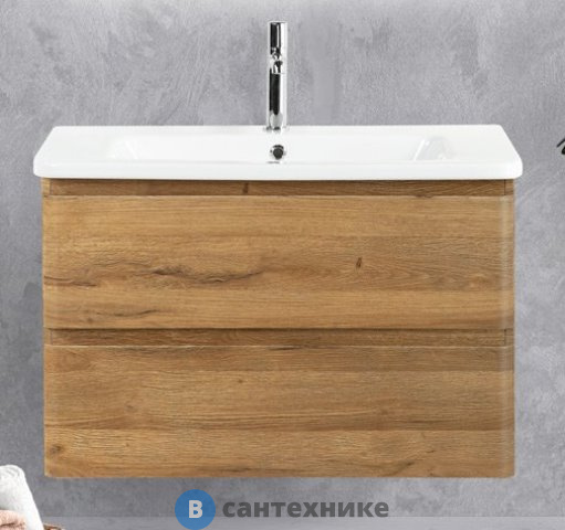 Тумба под раковину BelBagno ALBANO-CER ALBANO-CER-1050-2C-SO-RR подвесная с двумя выкатными ящиками, Rovere Rustico, 1020x444x500