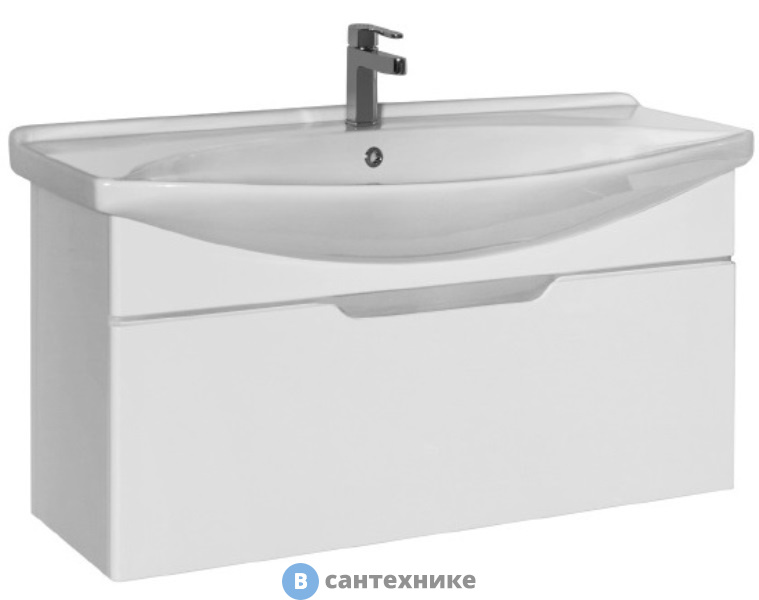 Тумба под раковину Dreja Laguna 105, белая (99.0104)