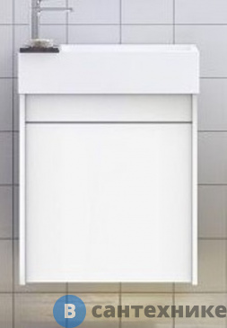 картинка Тумба под раковину Art & MAX FAMILY Family-500-1D-SO-BL подвесная с одной распашной дверцей, Bianco Lucido, 500x270x500