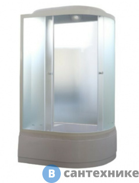 картинка Душевая кабина Parly EF1221L (80*120*215) поддон 42 см, матовое стекло 4 мм