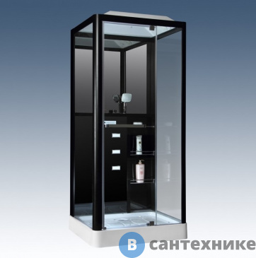 картинка Душевая кабина Loranto CS 126-3A R 90*100*215 см черная (правая)