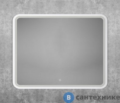картинка Зеркало Art & MAX AM-Gen-900-800-DS-F-White с подсветкой "Genova 900x800"