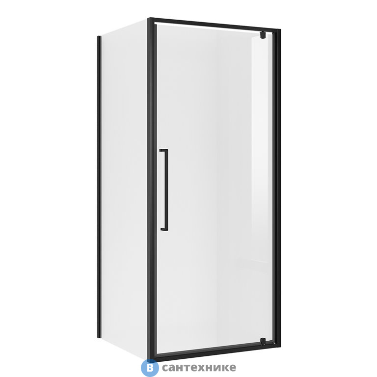 Душевое ограждение Niagara NG-85-8AB-A90B-34 (80*90*195) прямоугол., распашная, черный матов, стекло прозрачн, без поддона