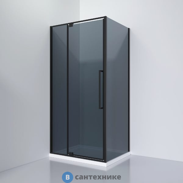 Душевое ограждение Black&White S818 BG (1000х800х1950), без поддона