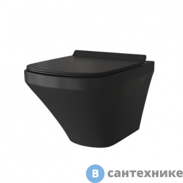 картинка Унитаз подвесной Grossman GR-4440BMS чёрный матовый, безободковый