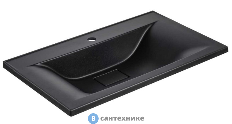 Раковина Vincea VCB-3M750B из кварцевого камня, чёрный