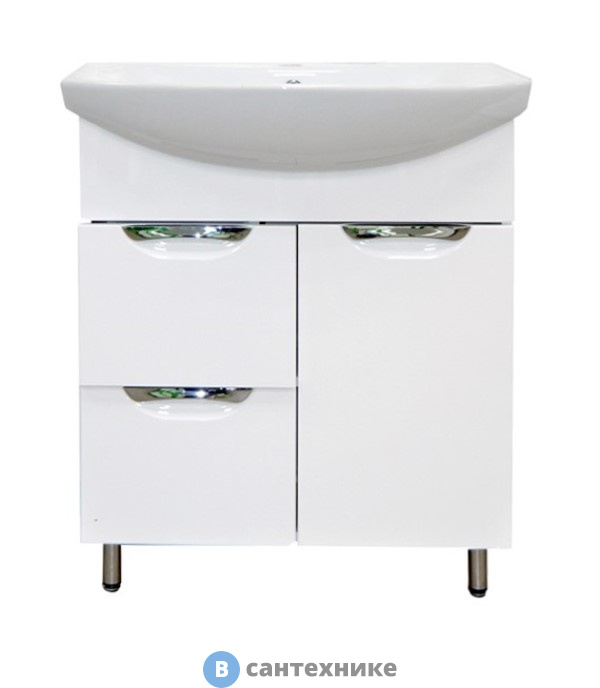 Тумба Loranto Стиль-70/2 (700*850*420) с раковиной Балтика 70 (CS00067860)
