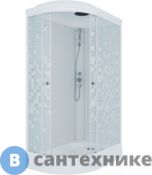 Душевая кабина Тритон Коралл 120*80 А прав., 1/4 круга, низ. подд., Белый, Мозаика (DK241)