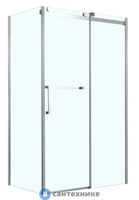 Душевое ограждение AZARIO VANCOUVER 800*1200*2000 без поддона (раздвиж дверь) стекло прозрач 8 мм. профиль серебро (AZ-NKF1131 R 800)
