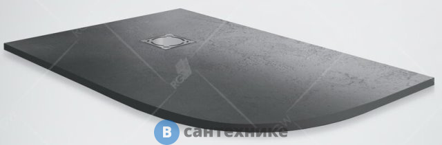 Душевой поддон RGW ST/AL-0128G графит/асимметричный каменный 80*120*2,5 (16154128-02L), без сифона
