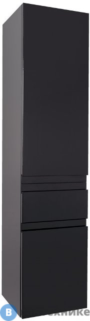 Колонна Jacob Delafon EB2069G-J53 Madeleine 35 см, шарниры слева, чёрный матовый лак