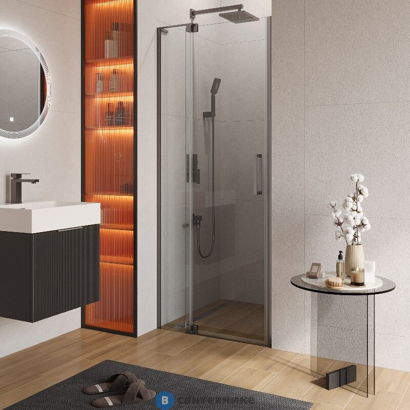 Душевая дверь CEZARES SLIDER-B-1-70/80-C-GM без поддона