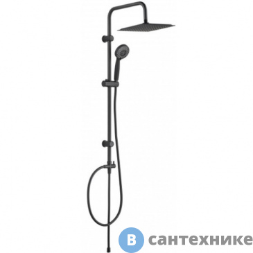 картинка Душевая стойка Aquanet AF300-70-S-B Passion S без смес, чёрн. мат (261837)
