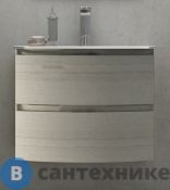 Тумба под раковину Cezares VAGUE 54847 с двумя выдвижными ящиками, Rovere sbiancato, 69x52x55