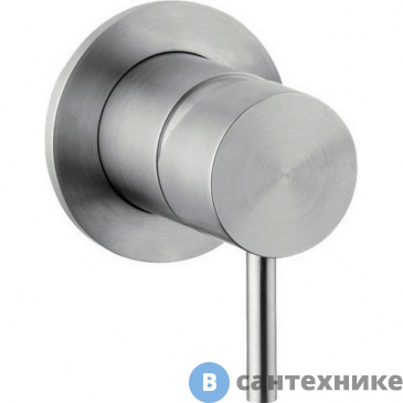 картинка Смеситель CISAL Xion встраиваемый однорычажный для душа, внешняя и внутренняя части в комплекте, нержавеющая сталь (XI000304D1)