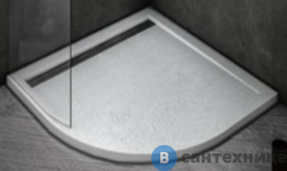 картинка Душевой поддон Cezares TRAY-AS-R-100-30-W из искусственного мрамора, без сифона, панели и ножек