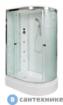 картинка Душевая кабина Deto ЕМ2712 L с гидромассажем (гм.) (120х80х220 см)