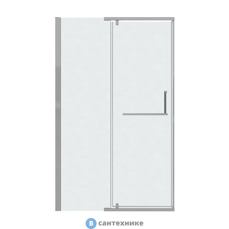 Дверь в нишу Grossman Pragma 100.K33.03.120.10.02 (120*195) хром, стекло шиншилла