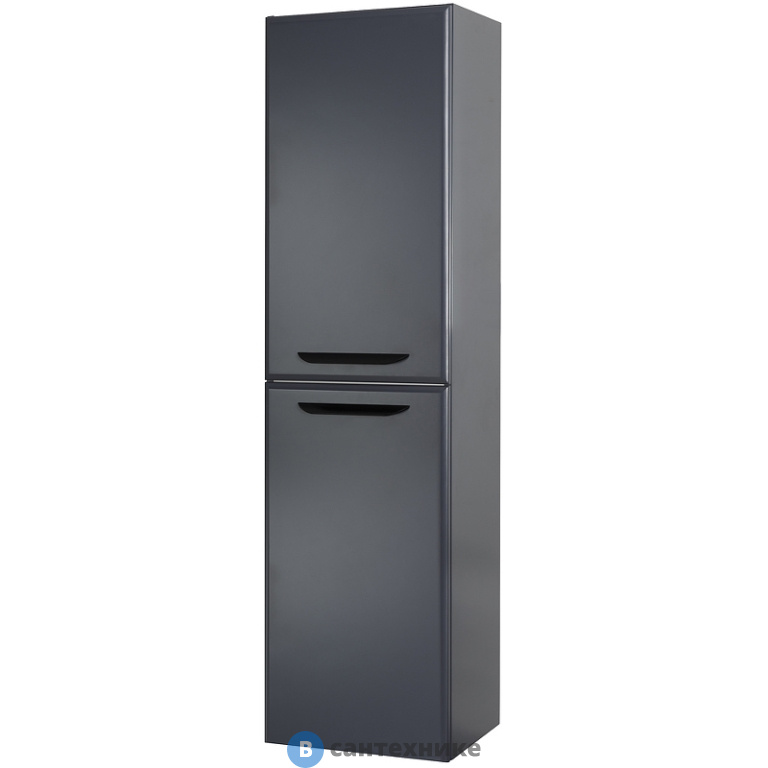 Пенал Cezares ECO ECO-1500-2A-SC-GR-P подвесной с двумя распашными дверцами с доводчиками, с двумя полками, универсальный, Grafito, 400x300x1500