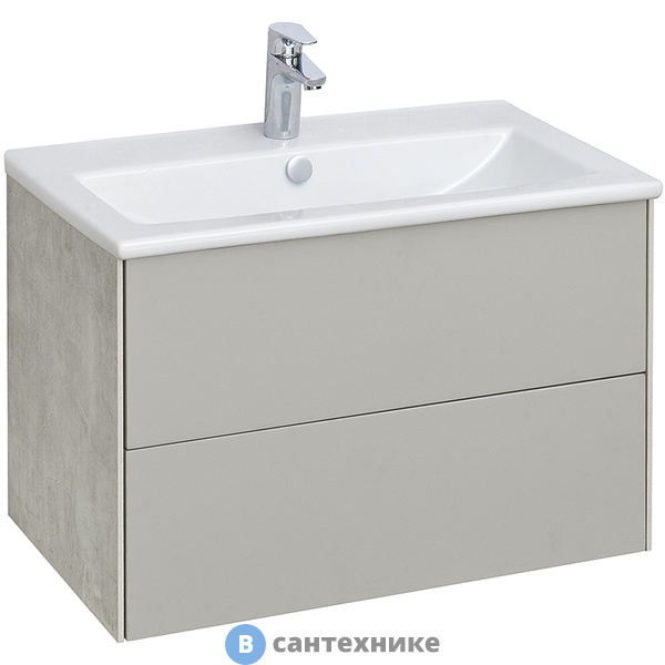 Тумба под раковину Акватон Сохо 75 Слэйт\Галька серая (Элина 75) (1A258101AJ9A0)