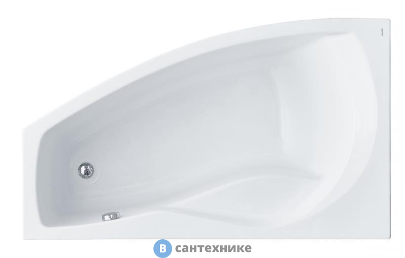 Ванна акриловая Santek Майорка XL 160х95 левосторонняя (1WH111991), без каркаса и сифона