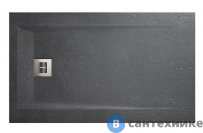 картинка Душевой поддон Sanitana ROCKS SP3014B0384100590 1200х900 антрацит