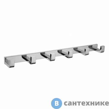 картинка Вешалка на 6 крючков ABBER Westen AA1752 хром