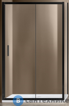 картинка Душевой уголок Vincea Garda VSR-1G9013CLB, 1300*900, черный, стекло прозрачное, без поддона