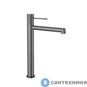 картинка Смеситель Vincea Desire VBF-1D2GM для раковины, однорычажный, вороненая сталь