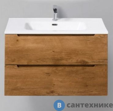 картинка Тумба под раковину BelBagno ETNA-H60 подвесная с двумя выкатными ящиками, с доводчиками, Rovere Nature, 800x455x600 (ETNA-H60-800-2C-SO-RN-P)
