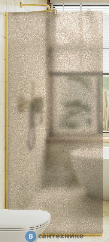 Душевая перегородка в профиле MaybahGlass 1950*790 Стекло 8 мм Бронза матовая (MGD-697-3у)