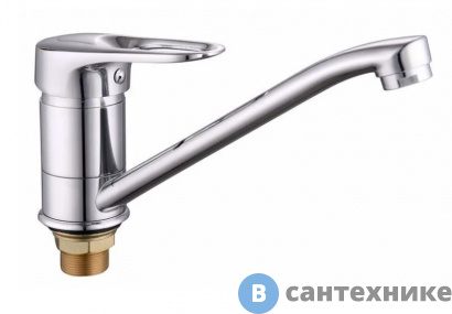 картинка Смеситель Maxonor MN4904 для кухни с гайкой хром