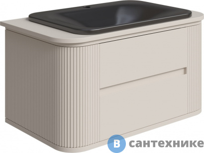 картинка Тумба с раковиной Belinza Calvin 82 бежевая (573023)