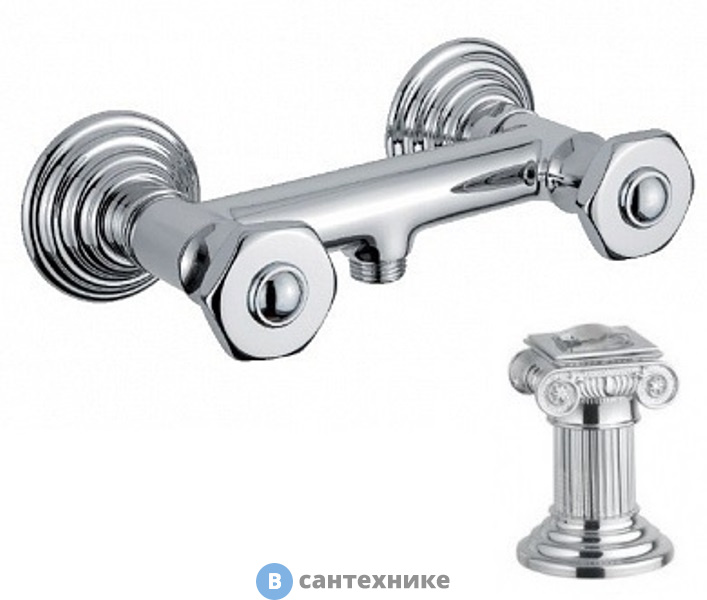 Смеситель Cezares APHRODITE-DS-01-Sw для душа, хром, ручки Swarovski