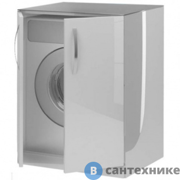 картинка Шкаф De Aqua Трио-Люкс-70 для стиральной машины белый (185076)