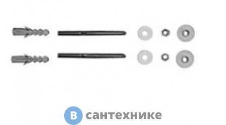 Крепеж AZZURRA горизонтальный для напольных унитазов/биде белый (VFV)