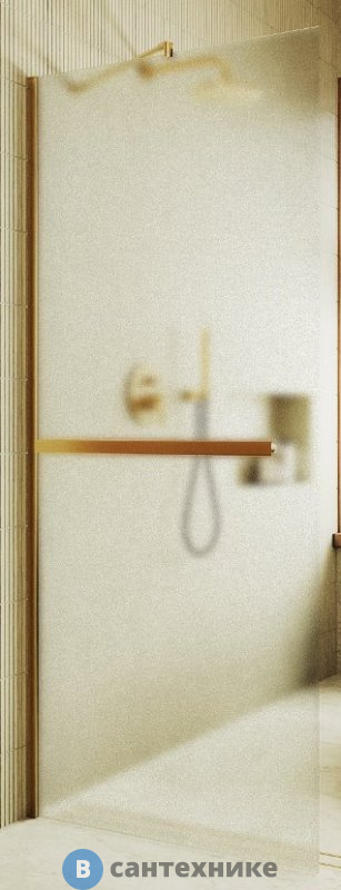 Душевая перегородка в профиле MaybahGlass 1950*790 Стекло 8 мм Сатин +Полотенцесушитель (MGD-731-3ш)