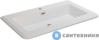 картинка Раковина Cezares 50264 из искусственного мрамора, solid surface, Bianco opaco, 95x49x14