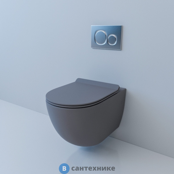 Унитаз подвесной ESBANO GARCIA (Matt Grey) (550x370x370)