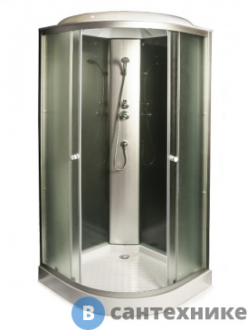 картинка Душевая кабина SANCORS 2068 (80х80х215) без электр, низ.подд, мат стекло (26012278)