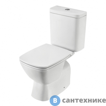 картинка Унитаз-компакт Santek НЕО 1.WH30.2.418 rimless, г/в., с двух.арм., сид.с микр., быстросъемное/36,5х65,5/(белый)