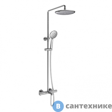 картинка Душевая стойка Vincea Desire VSFS-1D1TCH термостатическая с изливом, 25 см верх душ, хром