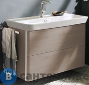 Тумба Burgbad Iveo подвесная с умывальником с 1 отв под смес. 1000х492х721 мм. 2 выдв ящика, сифон в компл. F2834 фланелевый дубовый (SFEN100F2834G0161C0001*1)